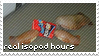 Stamp of isopods saying "real isopod hours" 
