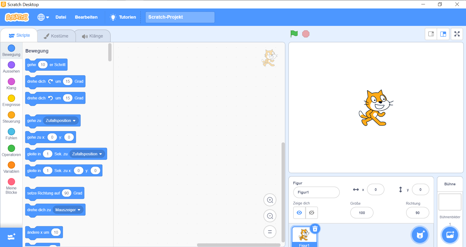 Screenshot of Scratch's UI.